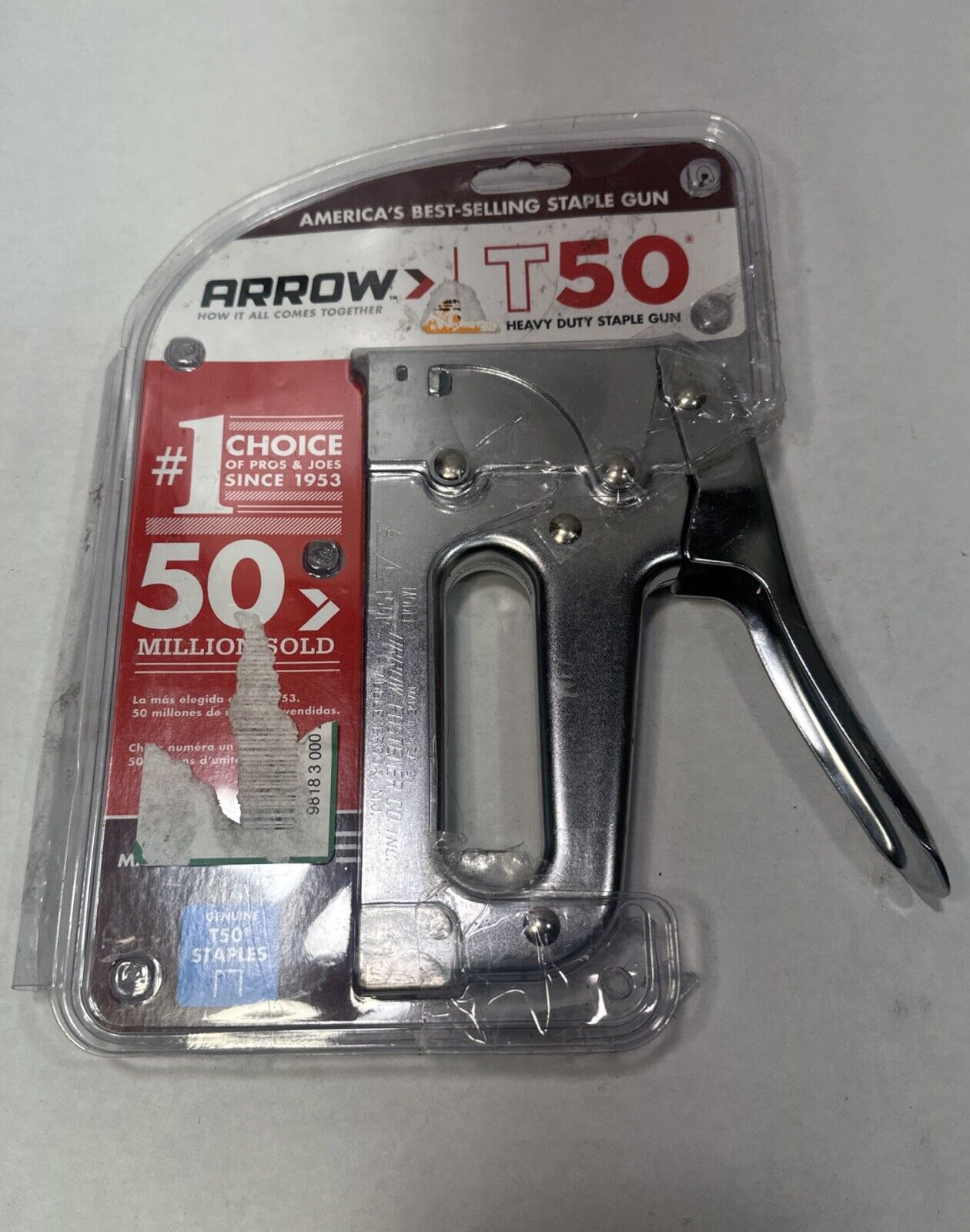 Arrow T50 Pro Heavy Duty Staple Gun And T50 Staples