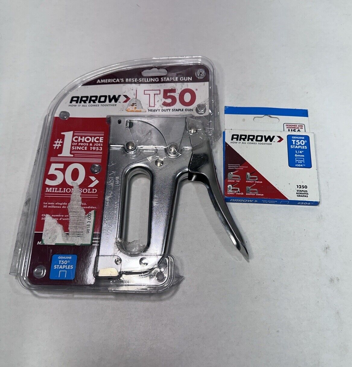 Arrow T50 Pro Heavy Duty Staple Gun And T50 Staples