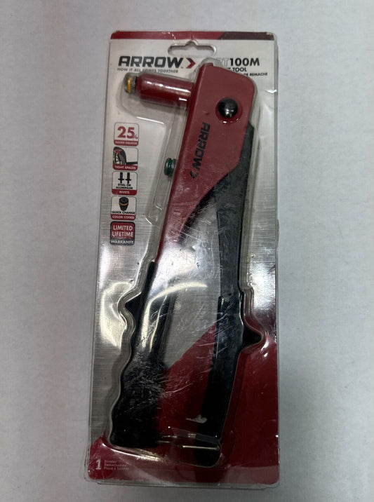 Arrow Lightweight Rivet Tool With Ergonomic Grip Steel Constructed RT100M