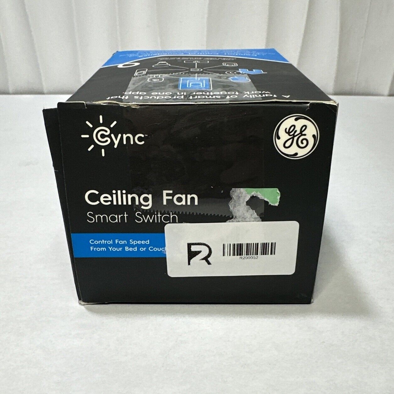 Cync by GE 4-Speed Ceiling Fan Smart Switch (CSWFSBLBWF1/ST-IP).