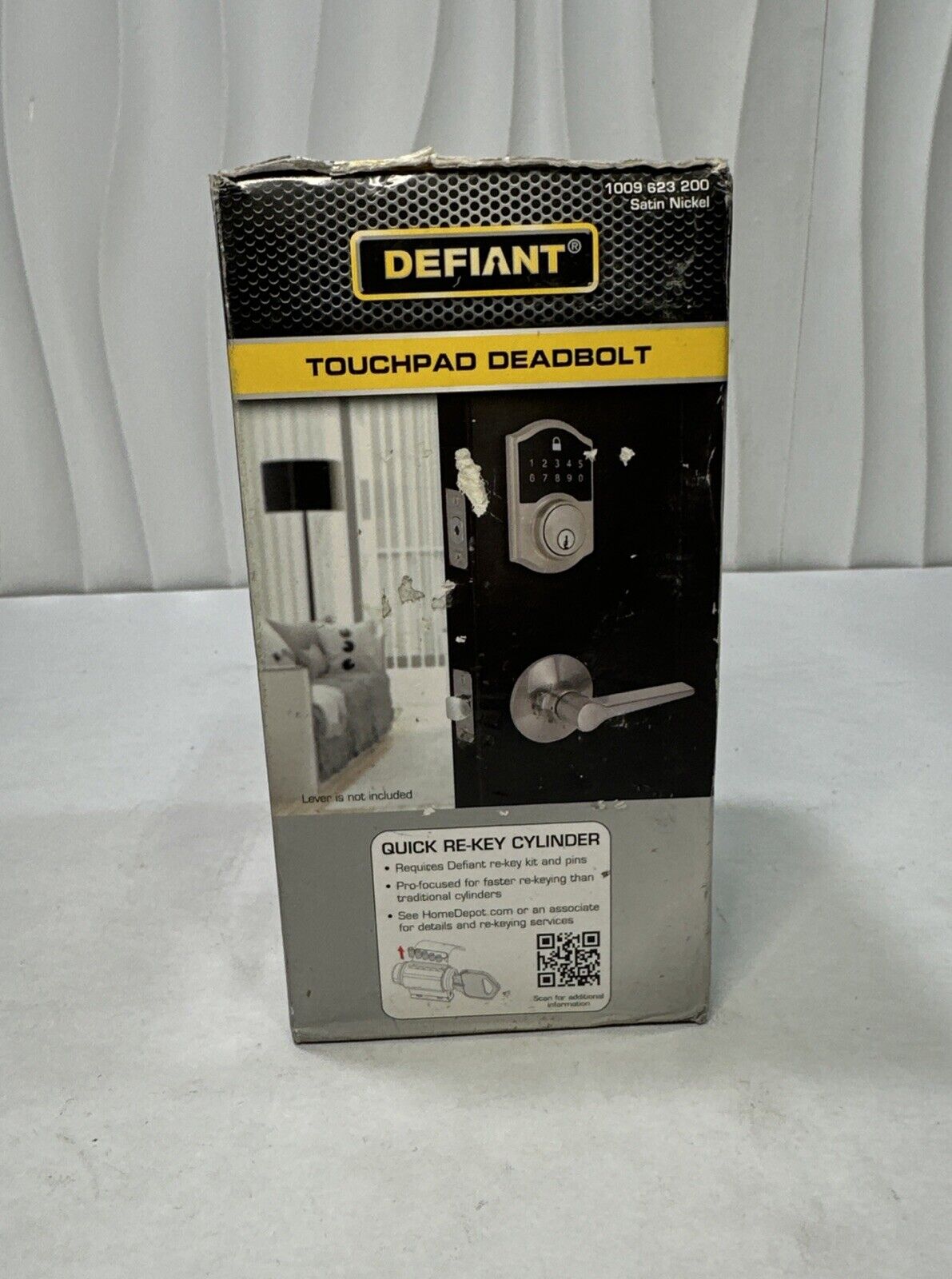 Defiant Castle Touch Electronic Single Cylinder Deadbolt Satin Nickel