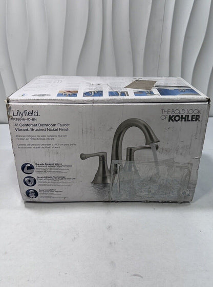 Kohler Lilyfield 4" Centerset Bathroom Sink Faucet - Vibrant Brushed Nickel