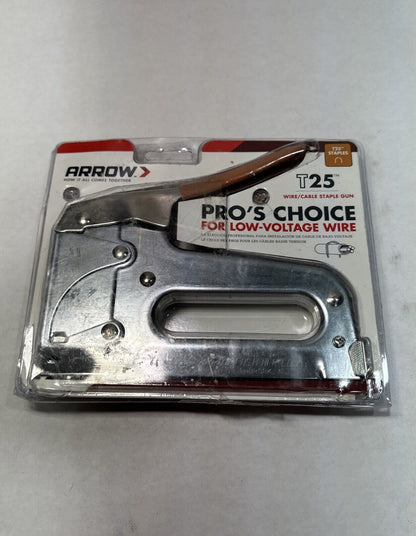 Arrow Fastener Wire / Cable Staple Gun Heavy Duty Silver T25