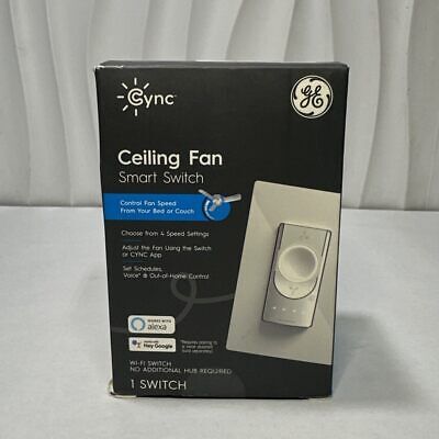 Cync by GE 4-Speed Ceiling Fan Smart Switch (CSWFSBLBWF1/ST-IP).